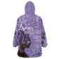Lupus Awareness Afro Girl - Proud Survivor Kid Wearable Blanket Hoodie Ankara Pattern