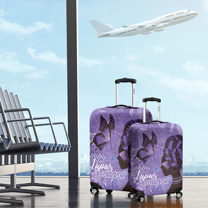Lupus Awareness Afro Girl - Proud Survivor Luggage Cover Ankara Pattern