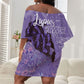 Lupus Awareness Afro Girl - Proud Survivor Off Shoulder Short Dress Ankara Pattern