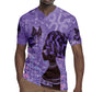 Lupus Awareness Afro Girl - Proud Survivor Rugby Jersey Ankara Pattern