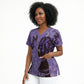 Lupus Awareness Afro Girl - Proud Survivor Scrub Top Ankara Pattern