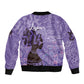 Lupus Awareness Afro Girl - Proud Survivor Sleeve Zip Bomber Jacket Ankara Pattern