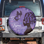 Lupus Awareness Afro Girl - Proud Survivor Spare Tire Cover Ankara Pattern