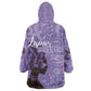 Lupus Awareness Afro Girl - Proud Survivor Wearable Blanket Hoodie Ankara Pattern