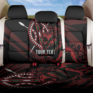 Kenya Personalized Lion Back Car Seat Cover Stylized Maasai Shield - African Pride