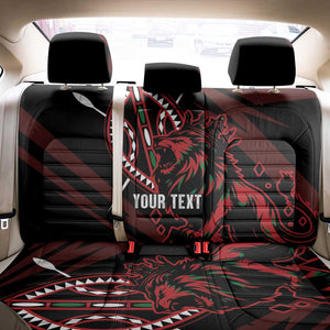 Kenya Personalized Lion Back Car Seat Cover Stylized Maasai Shield - African Pride