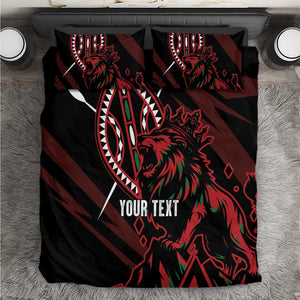 Kenya Personalized Lion Bedding Set Stylized Maasai Shield - African Pride