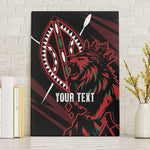 Kenya Personalized Lion Canvas Wall Art Stylized Maasai Shield - African Pride