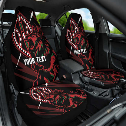 Kenya Personalized Lion Car Seat Cover Stylized Maasai Shield - African Pride