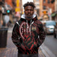 Kenya Personalized Lion Hoodie Stylized Maasai Shield - African Pride