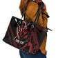 Kenya Personalized Lion Leather Tote Bag Stylized Maasai Shield - African Pride