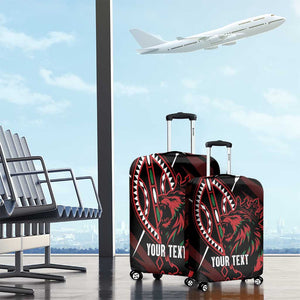 Kenya Personalized Lion Luggage Cover Stylized Maasai Shield - African Pride