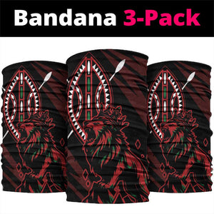 Kenya Personalized Lion Neck Gaiter Stylized Maasai Shield - African Pride