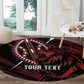 Kenya Personalized Lion Round Carpet Stylized Maasai Shield - African Pride