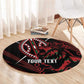 Kenya Personalized Lion Round Carpet Stylized Maasai Shield - African Pride