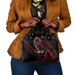 Kenya Personalized Lion Shoulder Handbag Stylized Maasai Shield - African Pride