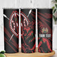Kenya Personalized Lion Skinny Tumbler Stylized Maasai Shield - African Pride