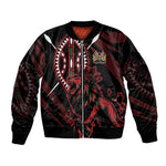 Kenya Personalized Lion Sleeve Zip Bomber Jacket Stylized Maasai Shield - African Pride