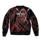 Kenya Personalized Lion Sleeve Zip Bomber Jacket Stylized Maasai Shield - African Pride