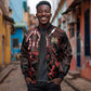 Kenya Personalized Lion Sleeve Zip Bomber Jacket Stylized Maasai Shield - African Pride
