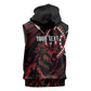 Kenya Personalized Lion Sleeveless Hoodie Stylized Maasai Shield - African Pride