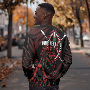 Kenya Personalized Lion Sweatshirt Stylized Maasai Shield - African Pride