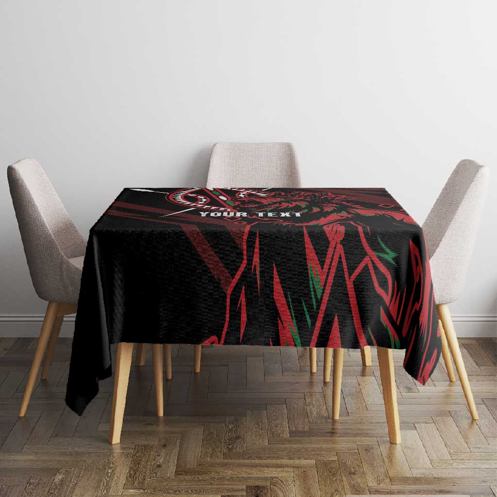 Kenya Personalized Lion Tablecloth Stylized Maasai Shield - African Pride