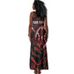 Kenya Personalized Lion Tank Maxi Dress Stylized Maasai Shield - African Pride