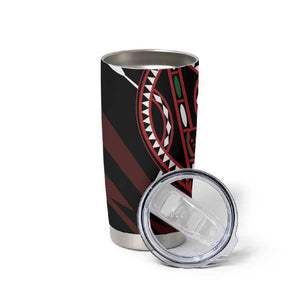 Kenya Personalized Lion Tumbler Cup Stylized Maasai Shield - African Pride