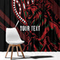 Kenya Personalized Lion Window Curtain Stylized Maasai Shield - African Pride