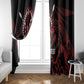 Kenya Personalized Lion Window Curtain Stylized Maasai Shield - African Pride
