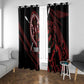Kenya Personalized Lion Window Curtain Stylized Maasai Shield - African Pride