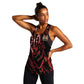 Kenya Personalized Lion Women Racerback Tank Stylized Maasai Shield - African Pride