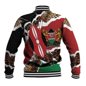Kenya Baseball Jacket Mix Animal Skin Pattern Grunge Style - African Pride