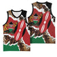 Kenya Basketball Jersey Mix Animal Skin Pattern Grunge Style - African Pride