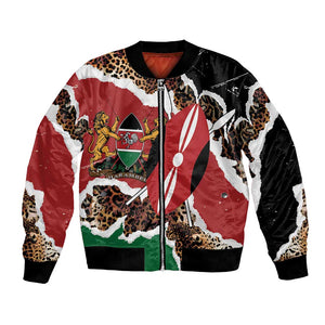 Kenya Bomber Jacket Mix Animal Skin Pattern Grunge Style - African Pride