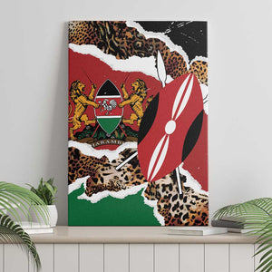 Kenya Canvas Wall Art Mix Animal Skin Pattern Grunge Style - African Pride