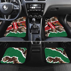 Kenya Car Mats Mix Animal Skin Pattern Grunge Style - African Pride