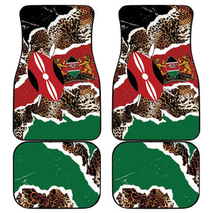 Kenya Car Mats Mix Animal Skin Pattern Grunge Style - African Pride