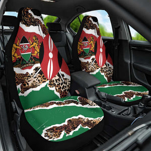 Kenya Car Seat Cover Mix Animal Skin Pattern Grunge Style - African Pride