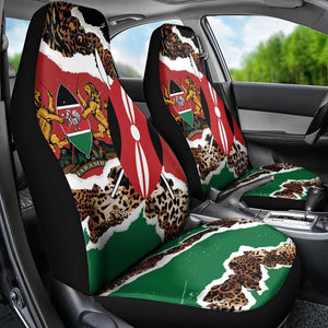 Kenya Car Seat Cover Mix Animal Skin Pattern Grunge Style - African Pride
