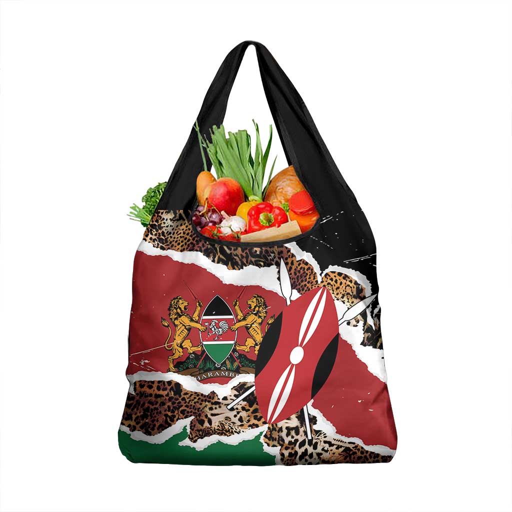 Kenya Grocery Bag Mix Animal Skin Pattern Grunge Style - African Pride