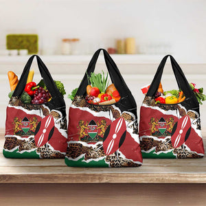 Kenya Grocery Bag Mix Animal Skin Pattern Grunge Style - African Pride