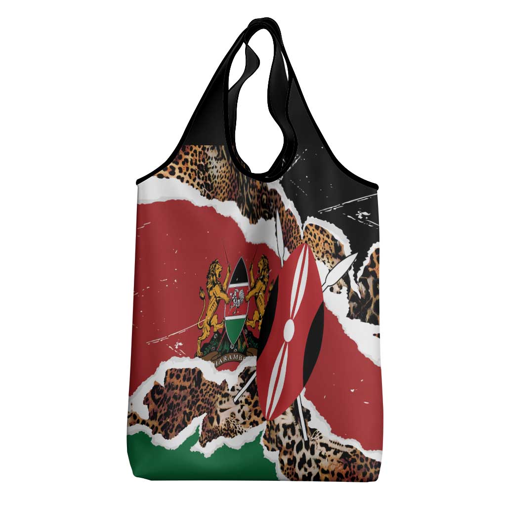 Kenya Grocery Bag Mix Animal Skin Pattern Grunge Style - African Pride