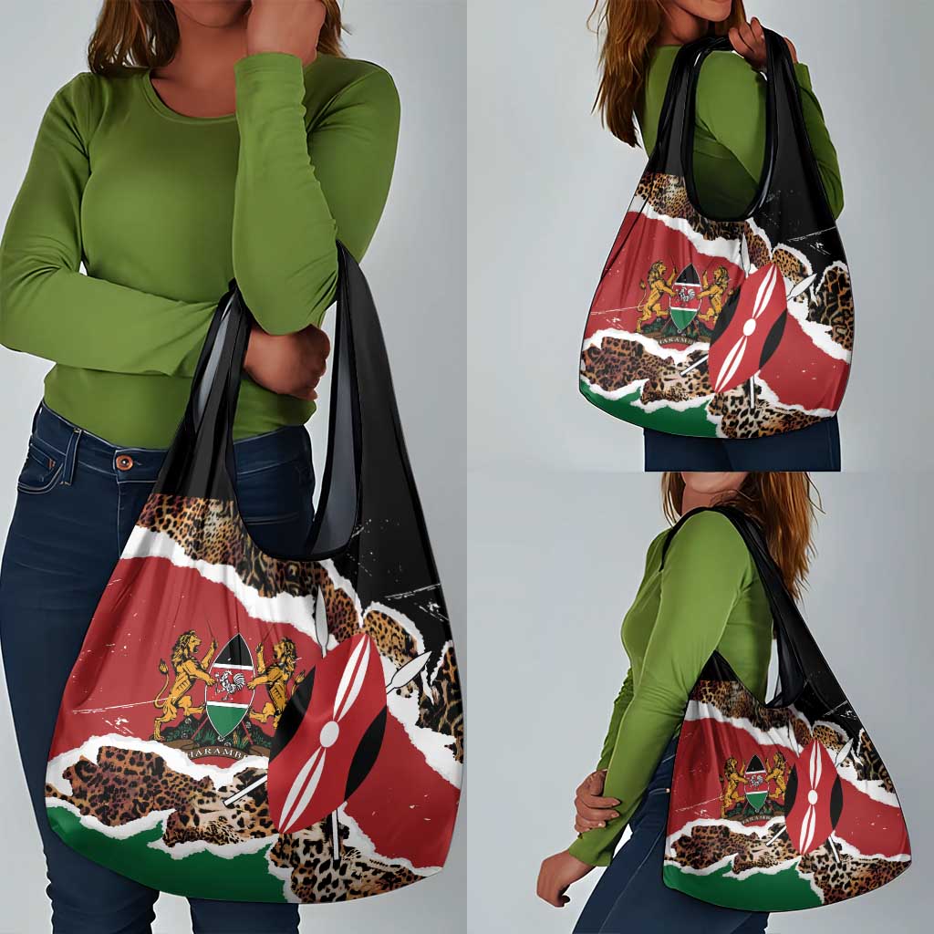 Kenya Grocery Bag Mix Animal Skin Pattern Grunge Style - African Pride