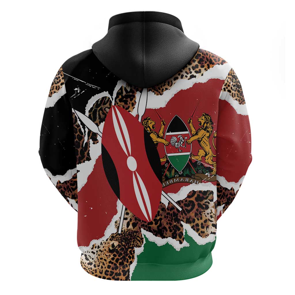 Kenya Hoodie Mix Animal Skin Pattern Grunge Style - African Pride