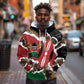 Kenya Hoodie Mix Animal Skin Pattern Grunge Style - African Pride