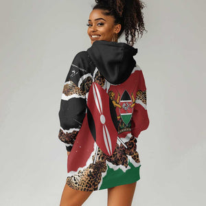 Kenya Hoodie Dress Mix Animal Skin Pattern Grunge Style - African Pride