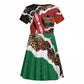 Kenya Kid Short Sleeve Dress Mix Animal Skin Pattern Grunge Style - African Pride
