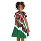 Kenya Kid Short Sleeve Dress Mix Animal Skin Pattern Grunge Style - African Pride